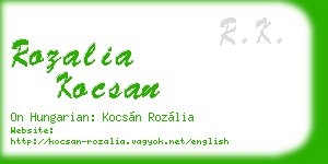 rozalia kocsan business card